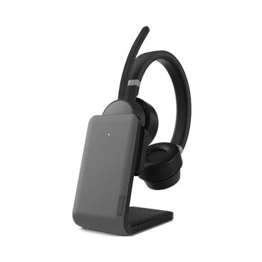 Lenovo Go Wireless ANC Casque Avec fil &sans fil Arceau Bureau Centre d'appels USB Type-C Bluetooth Socle de chargement Noir