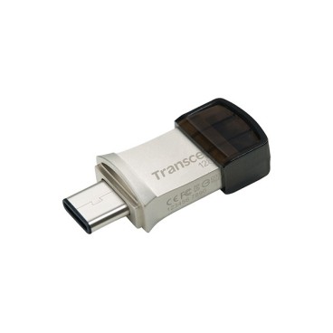 Transcend JetFlash 890 lecteur USB flash 128 Go USB Type-A   USB Type-C 3.2 Gen 1 (3.1 Gen 1) Noir, Argent
