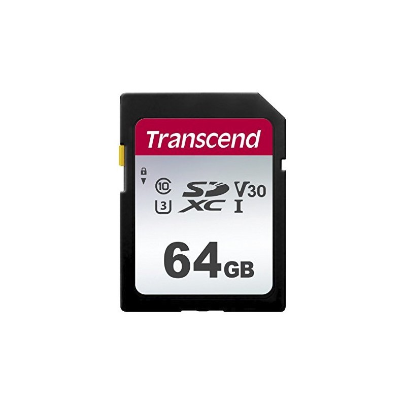 Transcend TS64GSDC300S mémoire flash 64 Go SDXC NAND Classe 10