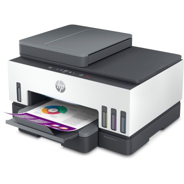 HP Smart Tank Imprimante tout-en-un 7605, Impression, copie, numérisation, télécopie, chargeur automatique de documents et sans