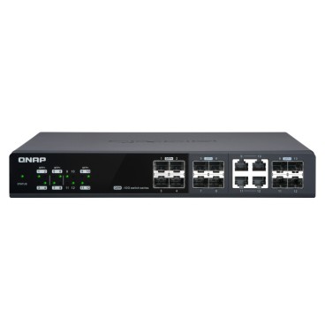 QNAP QSW-M1204-4C commutateur réseau Géré 10G Ethernet (100 1000 10000) Noir