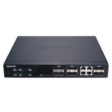 QNAP QSW-M1204-4C commutateur réseau Géré 10G Ethernet (100 1000 10000) Noir