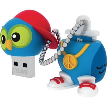 Emtec M341 DJ Owl lecteur USB flash 16 Go USB Type-A 2.0 Multicolore