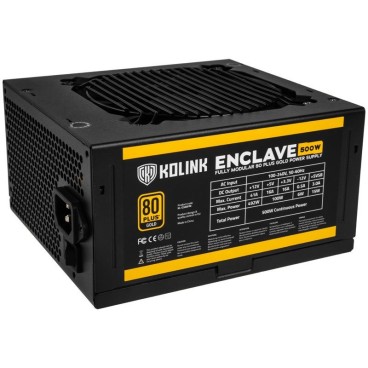 Kolink KL-G500FM unité d'alimentation d'énergie 500 W 20+4 pin ATX ATX Noir