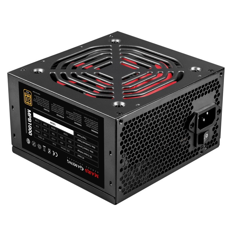 Mars Gaming MPB1000 unité d'alimentation d'énergie 1000 W 20+4 pin ATX ATX Noir