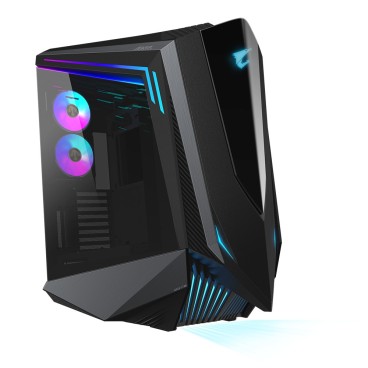GIGABYTE AORUS C700 GLASS Boîtier PC – Grand tour, prend en charge jusqu'à E-ATX & radiateurs de 420 mm, 5 ventilateurs 120 mm