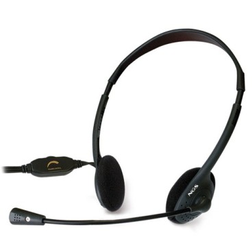 NGS MS103 écouteur casque Avec fil Arceau Appels Musique Noir