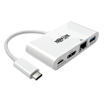 Tripp Lite U444-06N-HGU-C câble vidéo et adaptateur 0,11 m USB Type-C USB Type-C + USB Type-A + HDMI Blanc