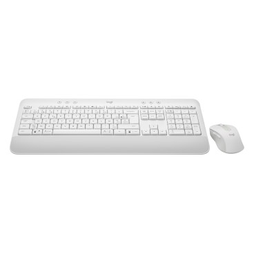 Logitech Signature MK650 Combo For Business clavier Souris incluse RF sans fil + Bluetooth AZERTY Français Blanc