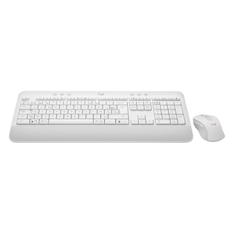 Clavier Bluetooth sans fil universel silencieux pour ordinateur Windows OS  clavier blanc + souris 