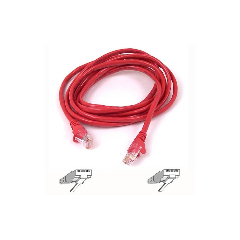Belkin SNAGLESS CAT6 PATCH CABLE câble de réseau Rouge 1 m