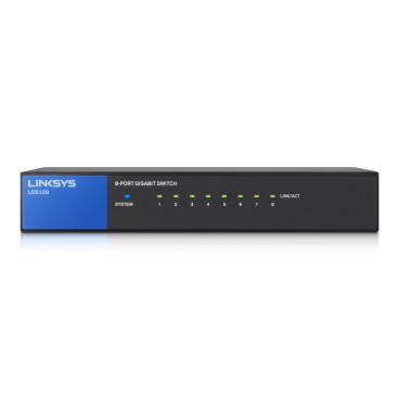 Linksys Commutateur de bureau Gigabit à 8 ports (LGS108)