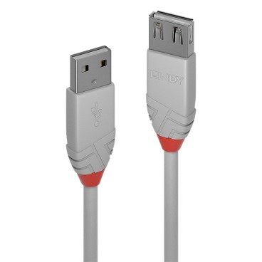 Lindy 36714 câble USB 3 m USB 2.0 USB A Gris