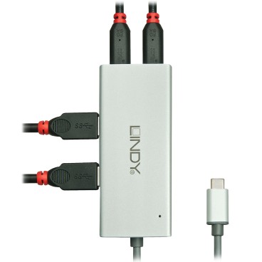 Lindy 43091 hub & concentrateur USB 3.2 Gen 1 (3.1 Gen 1) Type-C 5000 Mbit s