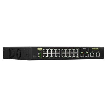 QNAP QSW-M2116P-2T2S commutateur réseau Géré L2 2.5G Ethernet Connexion Ethernet, supportant l'alimentation via ce port (PoE)