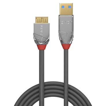 Lindy 36657 câble USB 1 m USB 3.2 Gen 1 (3.1 Gen 1) USB A Micro-USB B Gris