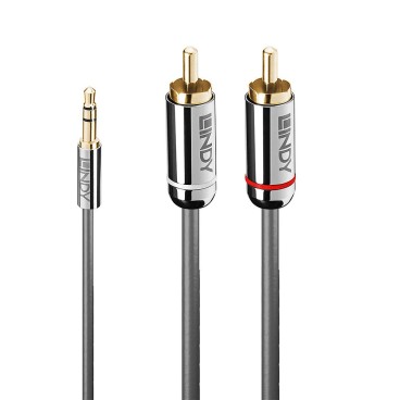 Lindy 35337 câble audio 10 m 3,5mm 2 x RCA Anthracite