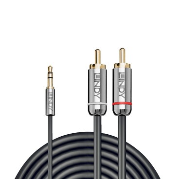 Lindy 35337 câble audio 10 m 3,5mm 2 x RCA Anthracite
