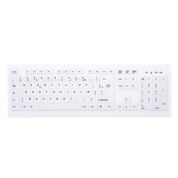CHERRY AK-C8100F-FU1-W FR clavier RF sans fil AZERTY Français Blanc