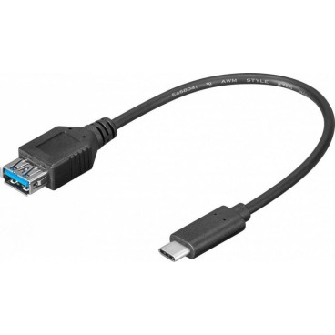 Goobay TCOCUSB3102 câble USB 0,2 m USB 3.2 Gen 1 (3.1 Gen 1) USB C USB A Noir