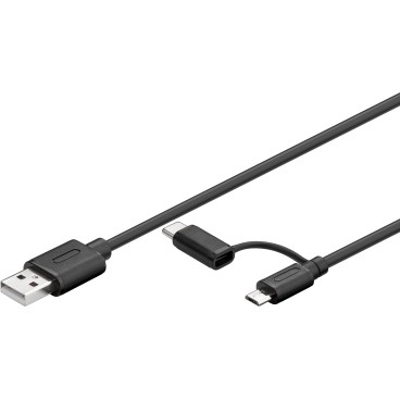 Goobay 71892 câble USB Noir