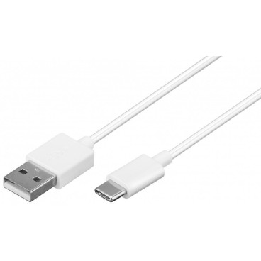 Goobay 59126 câble USB 0,5 m USB 2.0 USB A USB C Blanc