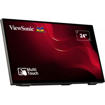 Viewsonic TD2465 affichage de messages Écran plat interactif 61 cm (24") LED 250 cd m² Full HD Noir Écran tactile