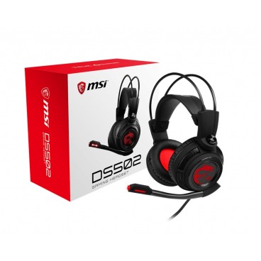 MSI DS502 GAMING HEADSET écouteur casque Avec fil Arceau Jouer Noir, Rouge