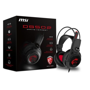 MSI DS502 GAMING HEADSET écouteur casque Avec fil Arceau Jouer Noir, Rouge