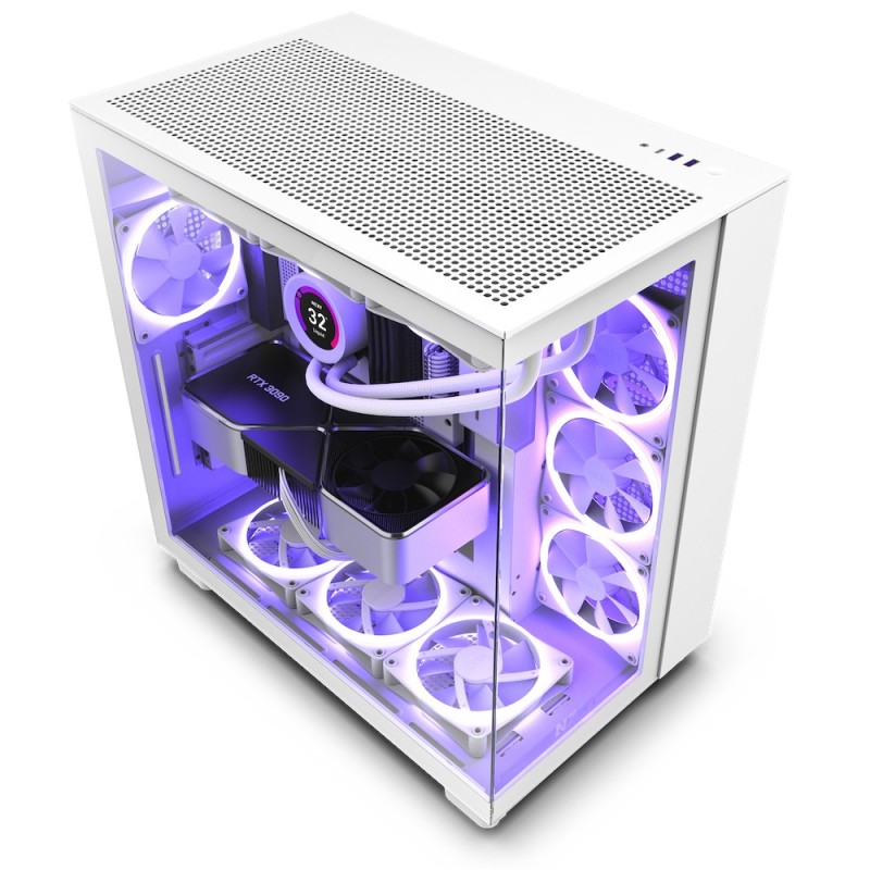 NZXT H9 All white Midi Tower Blanc