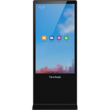 Viewsonic EP5542T affichage de messages Conception Totem 139,7 cm (55") LED 450 cd m² 4K Ultra HD Noir Écran tactile Android 8.0