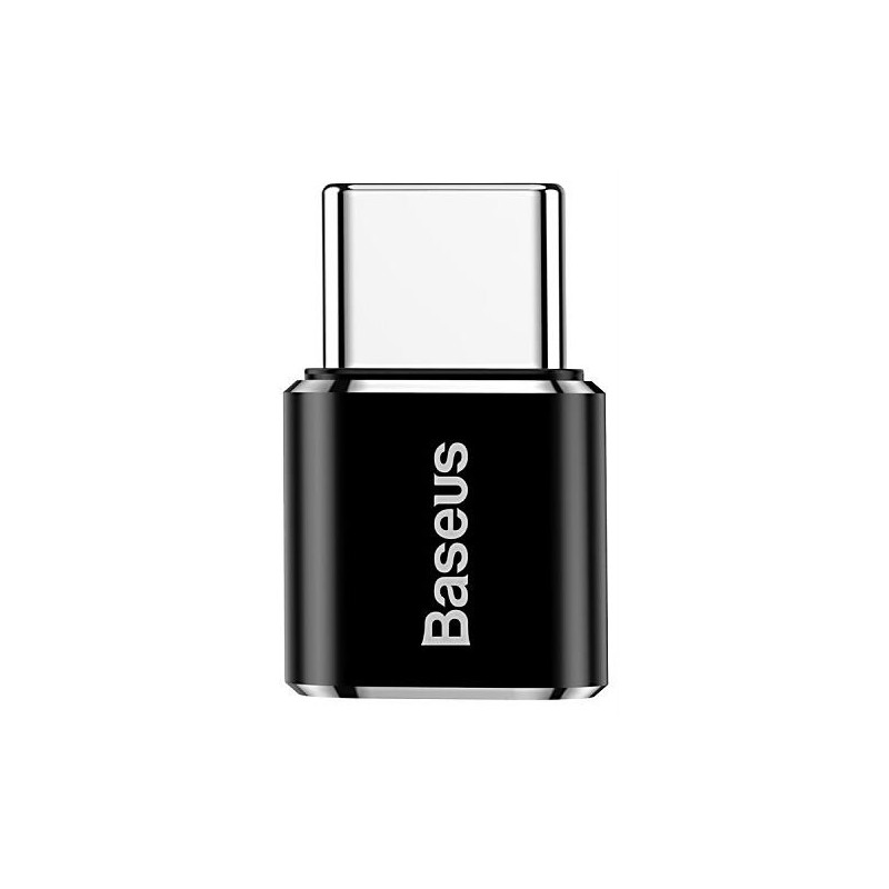 Baseus ABMU24ABK changeur de genre de câble microUSB Type C Noir, Argent