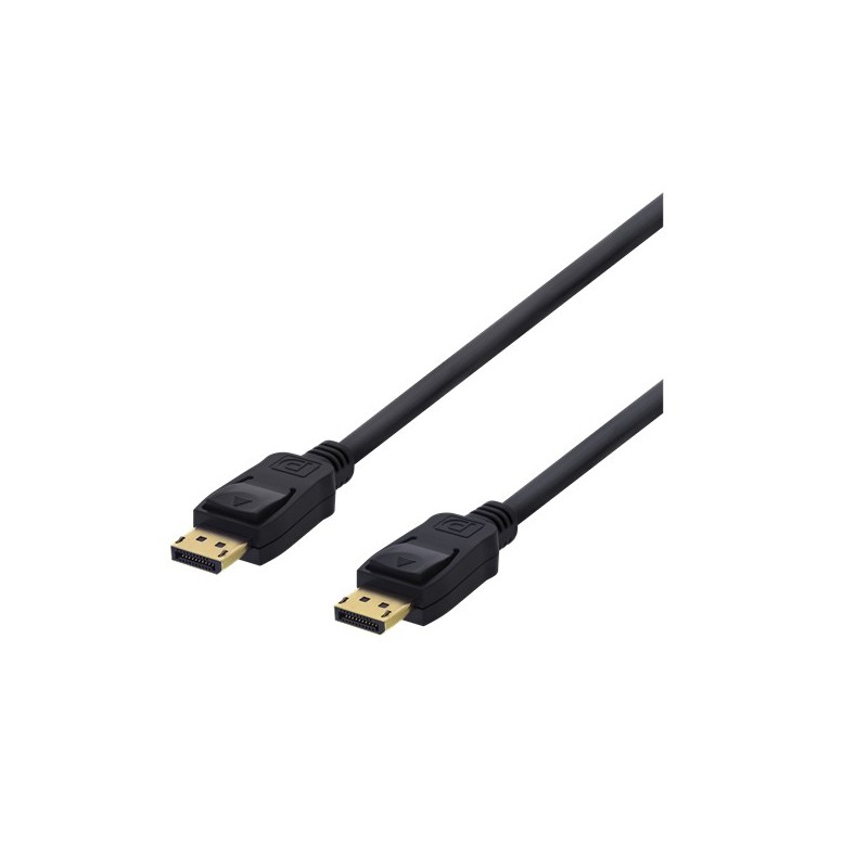 Deltaco DP-1020D câble DisplayPort 2 m Noir