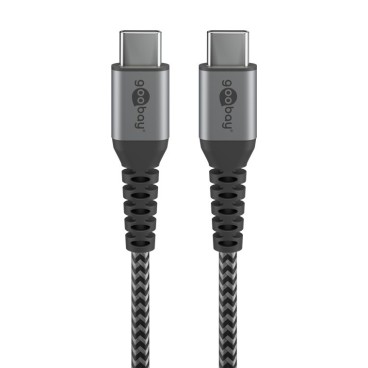 Goobay 49301 câble USB 0,5 m USB 2.0 USB C Noir, Gris