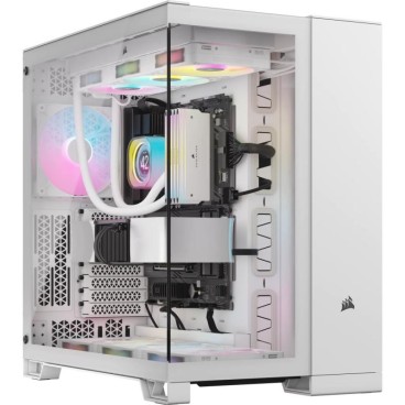 CORSAIR 6500X Mid-Tower Dual Chamber PC Case-WHITE