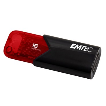 Emtec Click Easy lecteur USB flash 16 Go USB Type-A 3.2 Gen 2 (3.1 Gen 2) Noir, Rouge