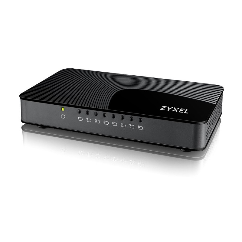 Zyxel GS-108S v2 Non-géré Gigabit Ethernet (10 100 1000) Noir