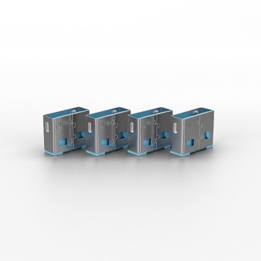 Lindy 40462 bloqueur de port USB Type-A Bleu Acrylonitrile-Butadiène-Styrène (ABS) 10 pièce(s)