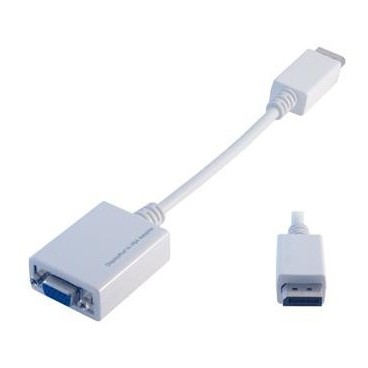 MCL CG-294C câble vidéo et adaptateur 0,1 m VGA (D-Sub) DisplayPort Blanc