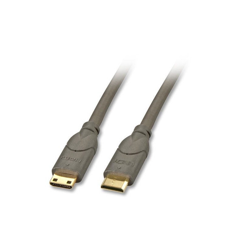 Lindy 2m HDMI CAT2 câble HDMI HDMI Type C (Mini) Noir