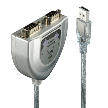 Lindy 42889 câble Série Argent 0,6 m USB Type-A DB-9