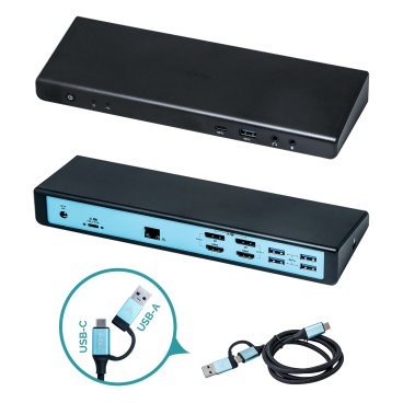 i-tec USB 3.0   USB-C   Thunderbolt 3 Dual Display Docking Station + Power Delivery 85W