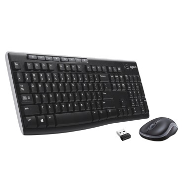 Logitech Wireless Combo MK270 clavier Souris incluse USB QWERTY Espagnole Noir