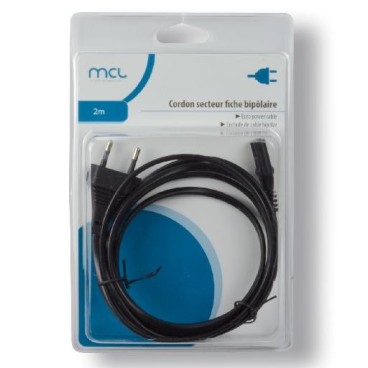 MCL MC907GE-2M câble électrique Noir Coupleur C7 CEE7 16