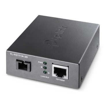 TP-Link TL-FC111A-20 convertisseur de support réseau 100 Mbit s Monomode Noir