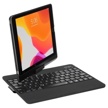 Targus THZ857DE clavier pour tablette Noir Bluetooth QWERTY Allemand