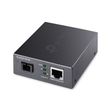 TP-Link TL-FC311B-20 convertisseur de support réseau 1000 Mbit s 1550 nm Monomode Noir