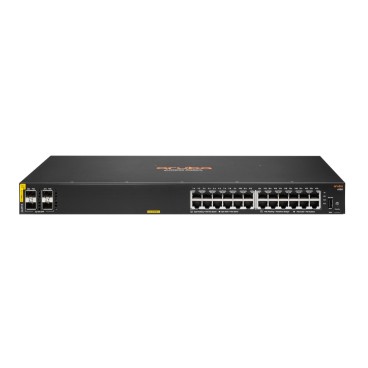 Aruba 6100 24G Class4 PoE 4SFP+ 370W Géré L3 Gigabit Ethernet (10 100 1000) Connexion Ethernet, supportant l'alimentation via