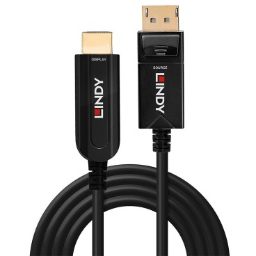 Lindy 38490 câble vidéo et adaptateur 10 m DisplayPort HDMI Type A (Standard) Noir