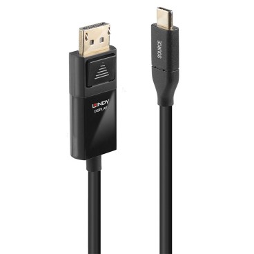 Lindy 43301 câble vidéo et adaptateur 1 m USB Type-C DisplayPort Noir
